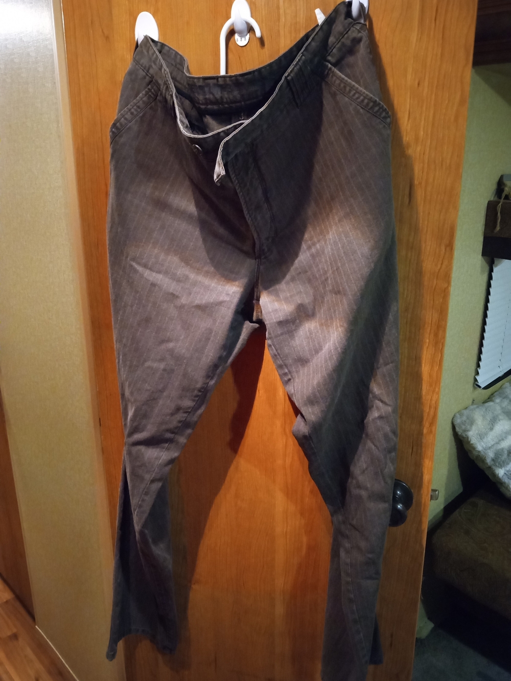 Gerry Weber Men's Gray Pinstripe Chinos